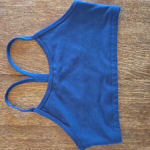 Zella Girl Live-In Strappy Bra, Blue, Girls Size XL 14-16